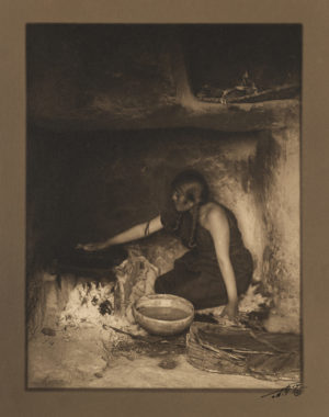 Piki maker Edward Curtis Native American Photo 