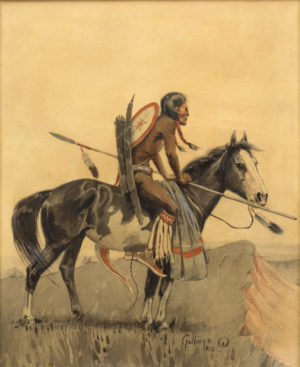 Indian Brave on Horseback